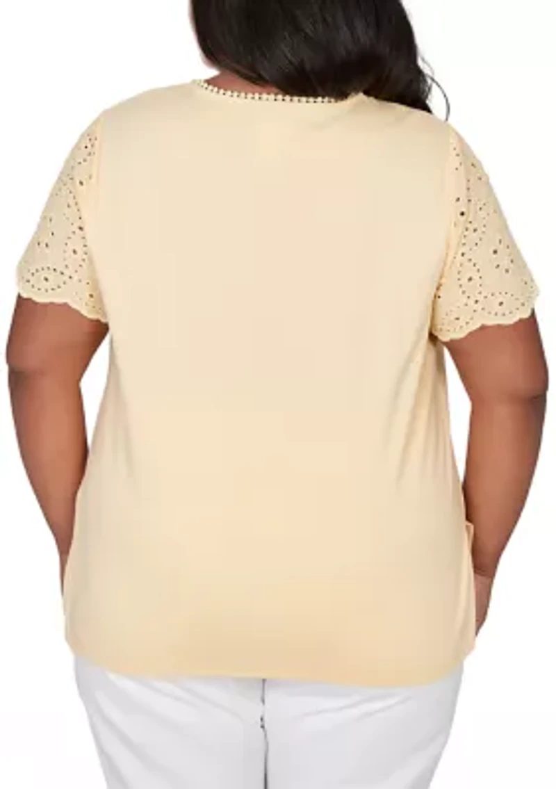 Plus Classics Solid Top with Eyelets