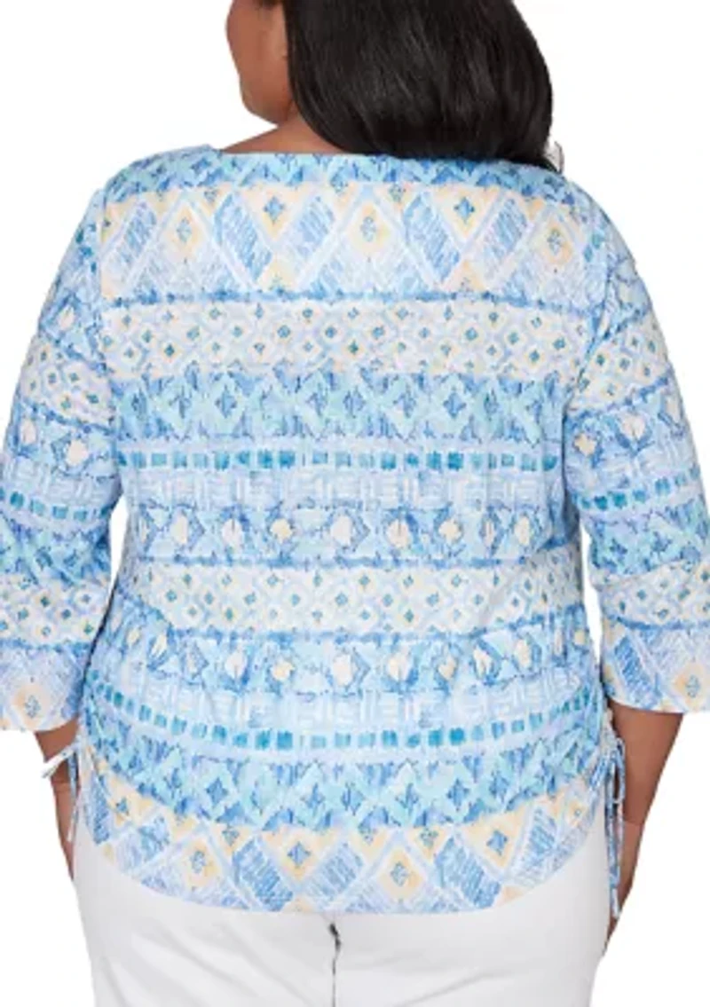 Plus Ikat Biadere Top