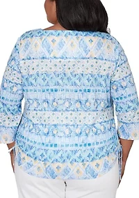 Plus Ikat Biadere Top