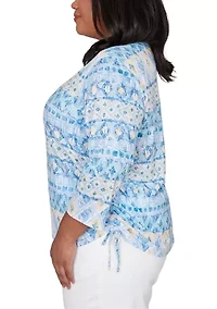 Plus Ikat Biadere Top