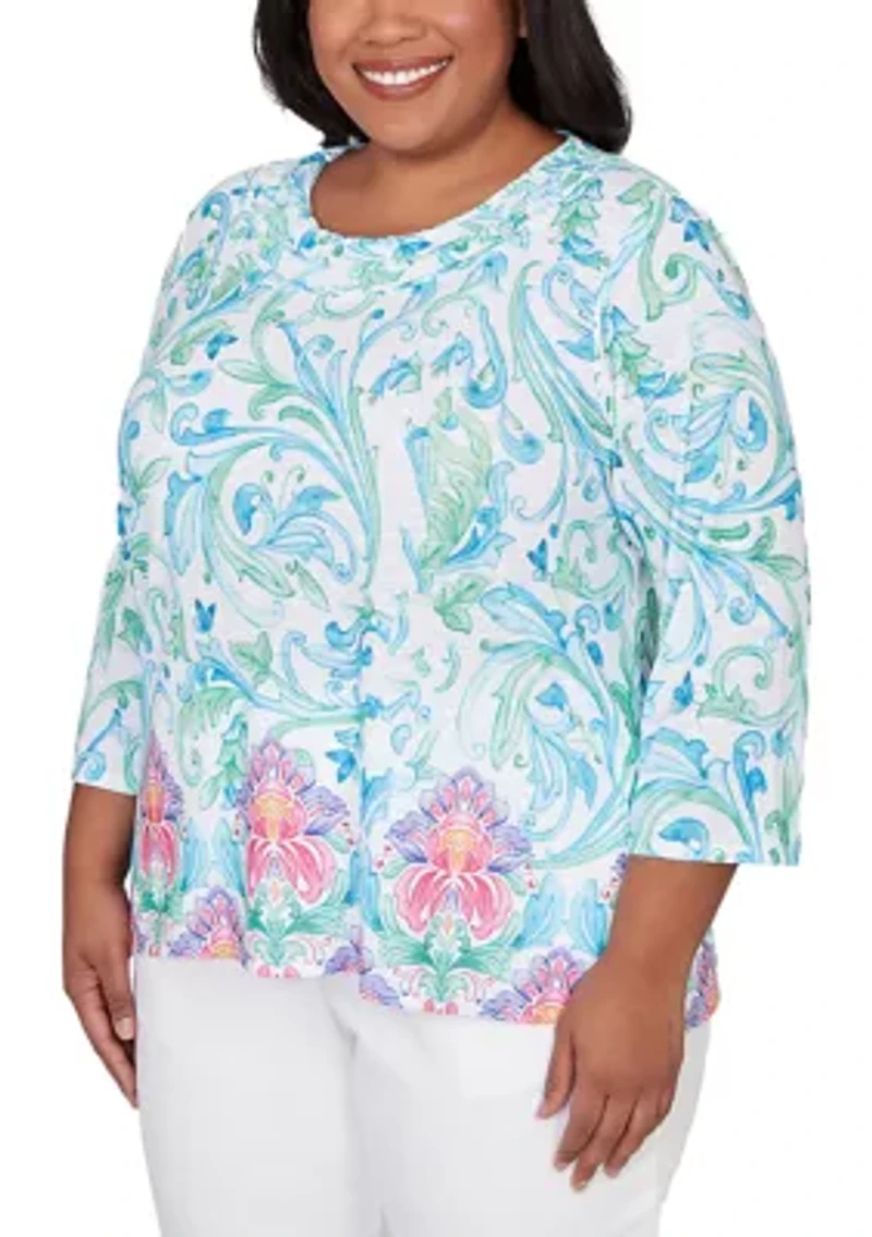 Plus Classics Scroll Border Top