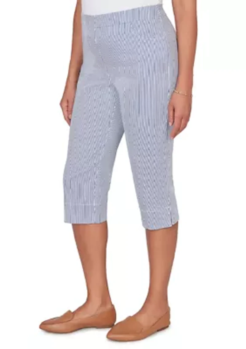 Petite Striped Clamdigger Pants