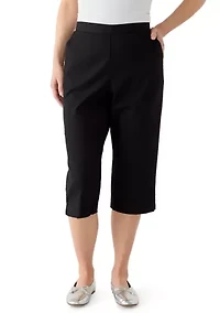 Petite Classics Twill Capri Pants