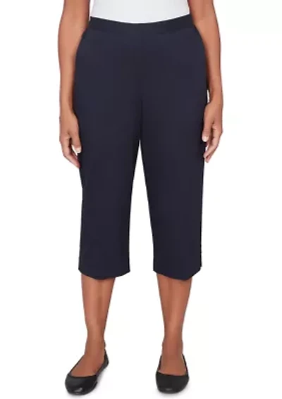Petite Classics Twill Capri Pants