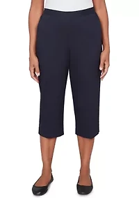 Petite Classics Twill Capri Pants