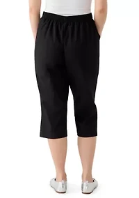 Petite Classics Twill Capri Pants