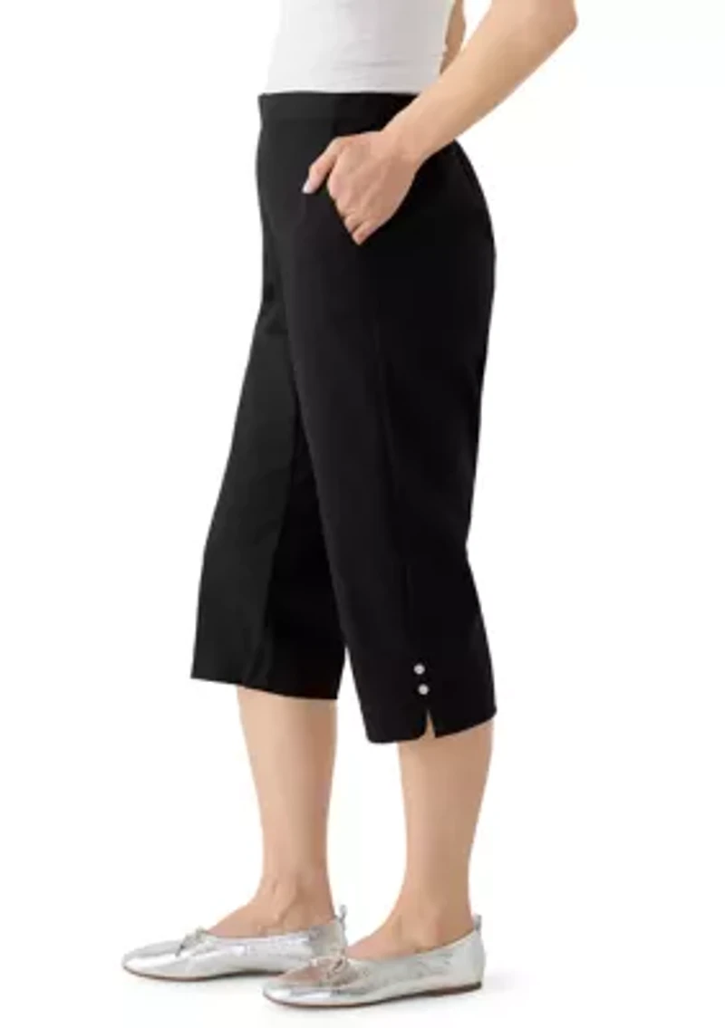 Petite Classics Twill Capri Pants