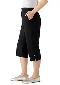 Petite Classics Twill Capri Pants