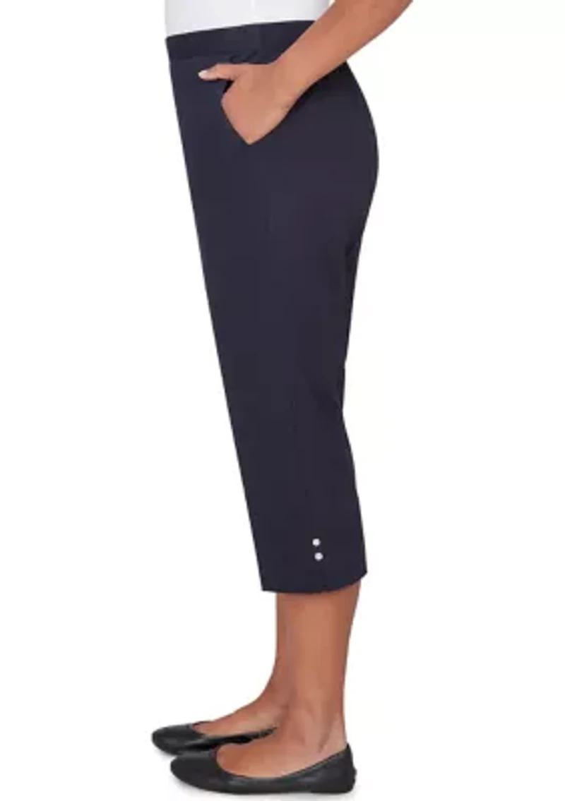 Petite Classics Twill Capri Pants