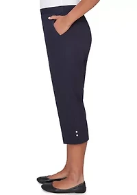 Petite Classics Twill Capri Pants