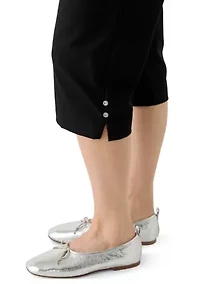 Petite Classics Twill Capri Pants