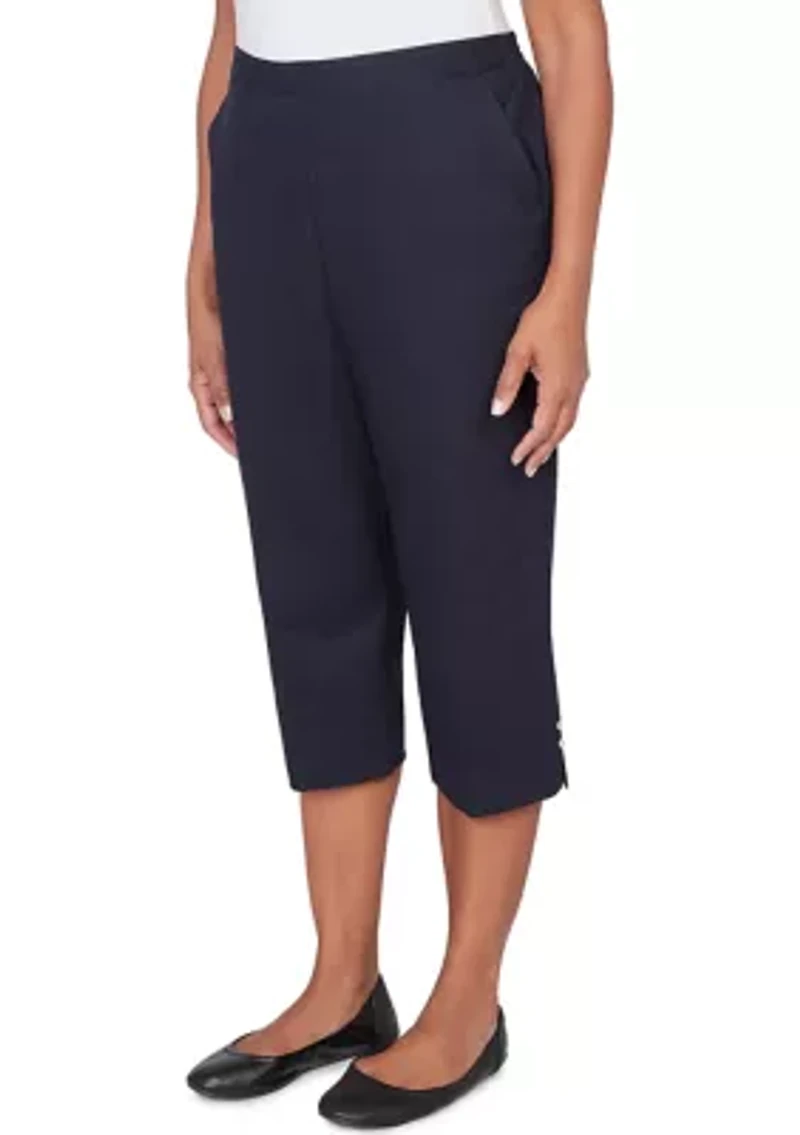 Petite Classics Twill Capri Pants