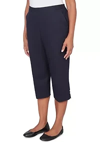 Petite Classics Twill Capri Pants