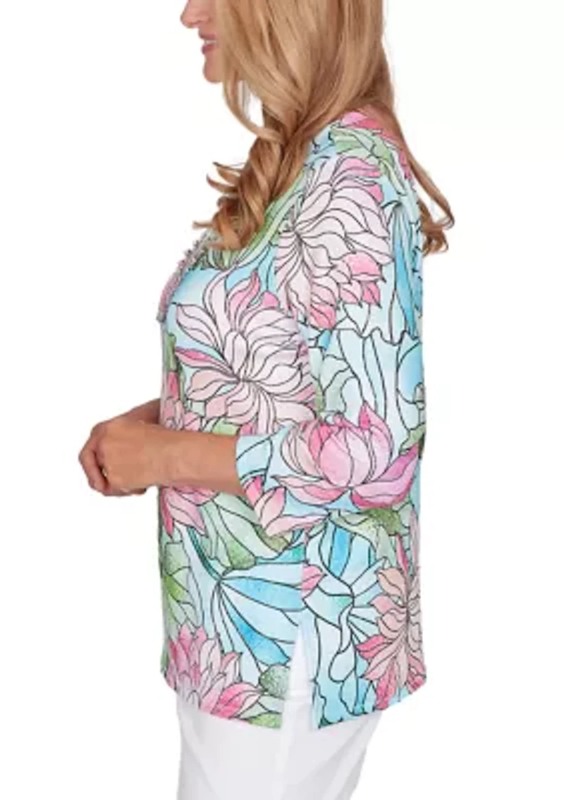 Petite Stained Glass Floral Top