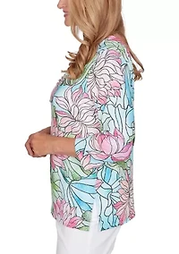 Petite Stained Glass Floral Top