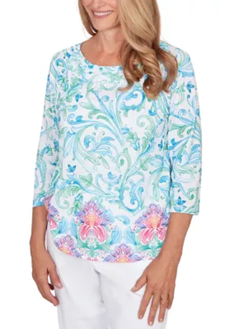 Petite Scroll Border Top