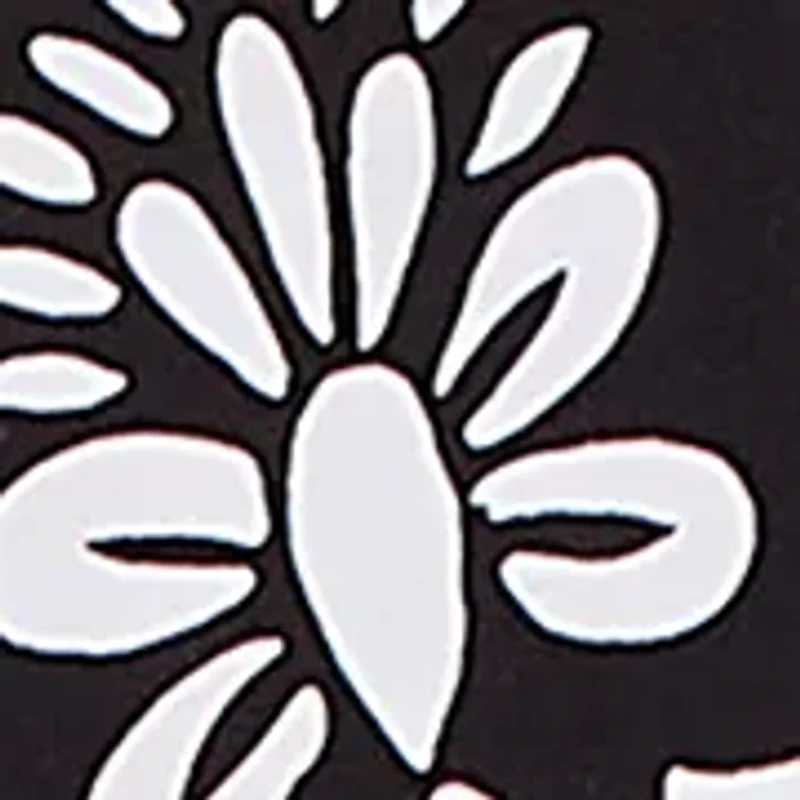 Petite Scroll Geo Patchwork 3/4 Sleeve Shirt