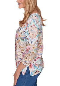 Petite Paisley Floral Top
