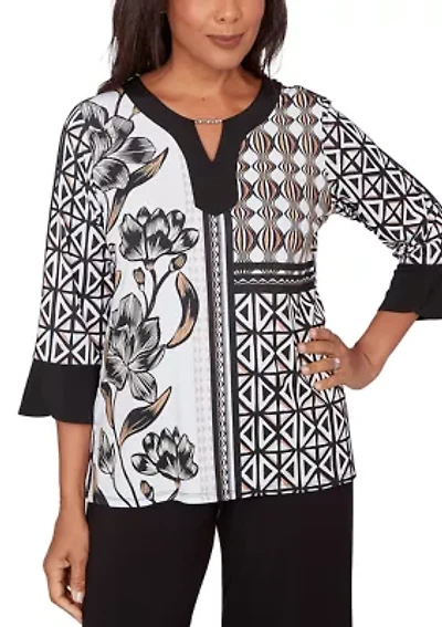 Petite Classics Floral Patchwork with Geo Pullout Top