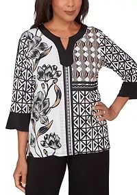 Petite Classics Floral Patchwork with Geo Pullout Top