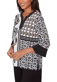 Petite Classics Floral Patchwork with Geo Pullout Top