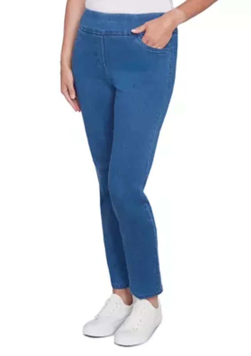Women's Stretch Denim Pants - Short Length
