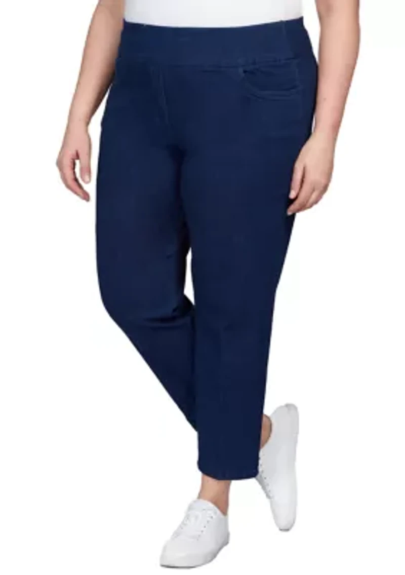 Plus Stretch Denim Medium Length Jeans