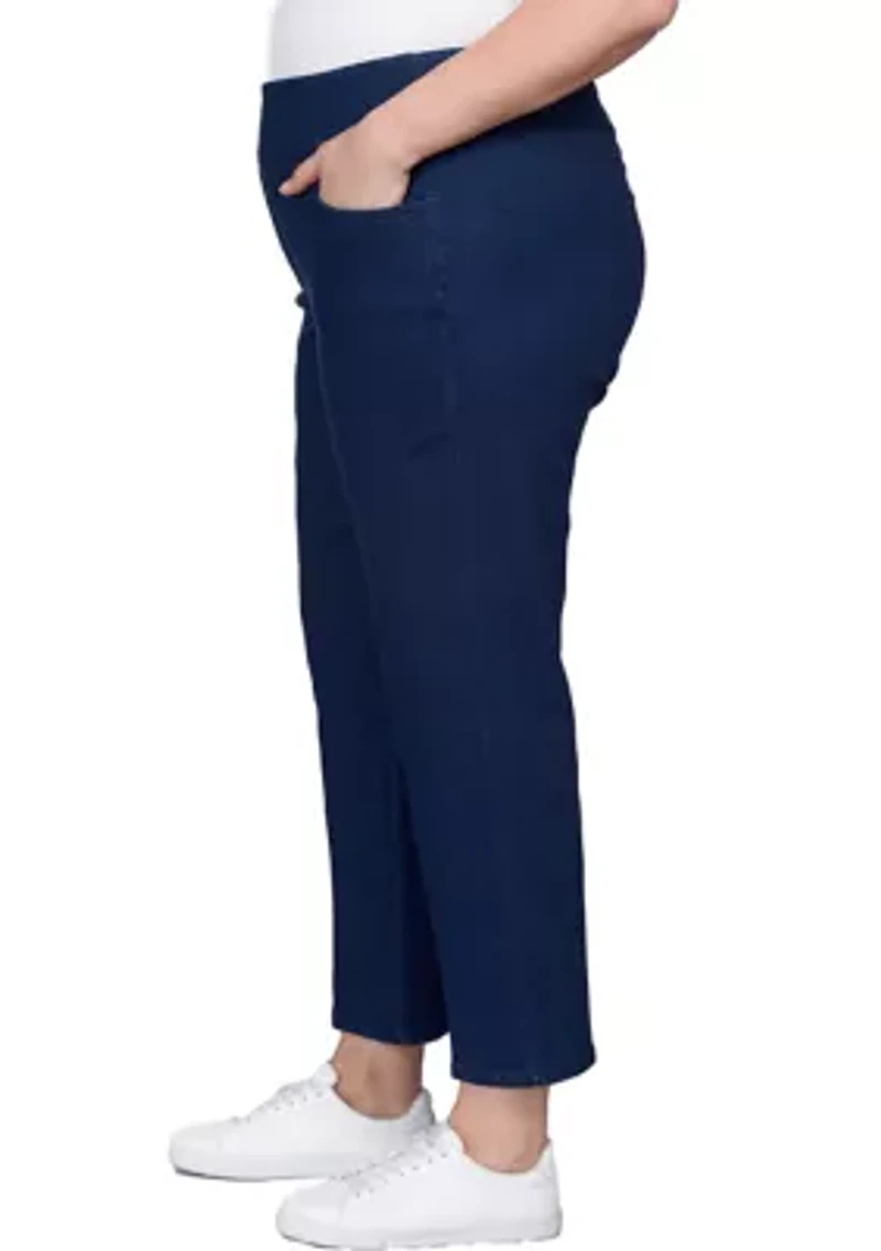 Plus Stretch Denim Medium Length Jeans