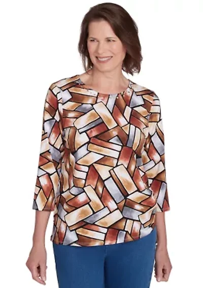 Petite Color Block Tile T-Shirt