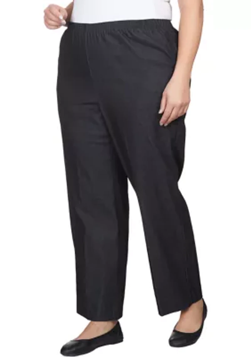 Plus Black Denim Pants - Short