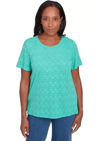 Women's Classics Chevron Texture Top with Back Lace