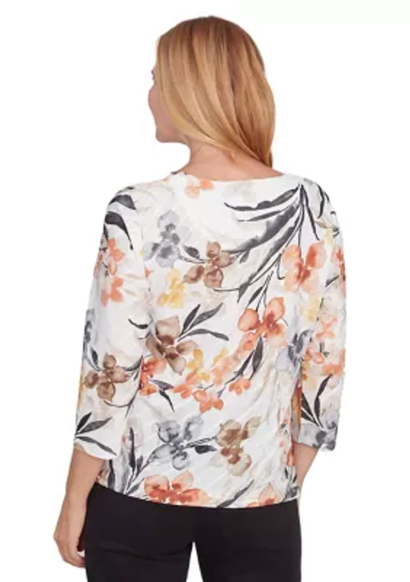 Women's Classics Watercolor Floral Top