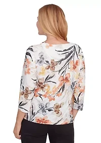Women's Classics Watercolor Floral Top