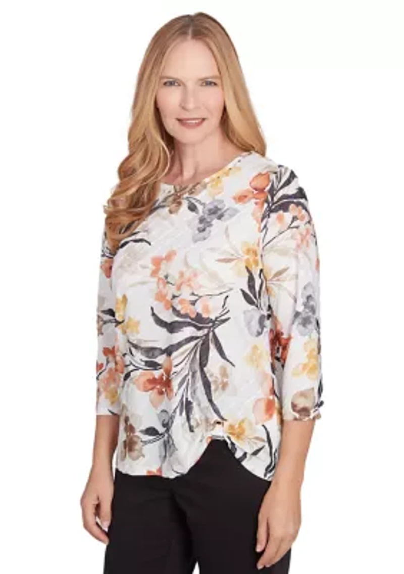 Women's Classics Watercolor Floral Top