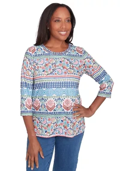 Women's Classics Scroll Geometric Biadere Top