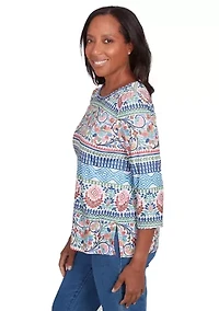 Women's Classics Scroll Geometric Biadere Top