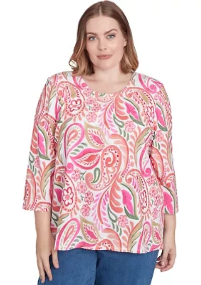 Plus Classics Paisley Top