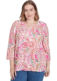 Plus Classics Paisley Top
