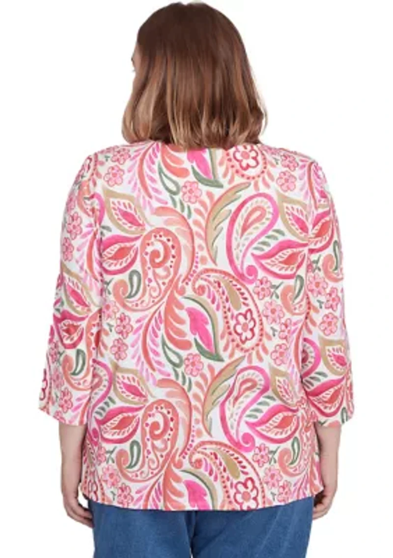 Plus Classics Paisley Top