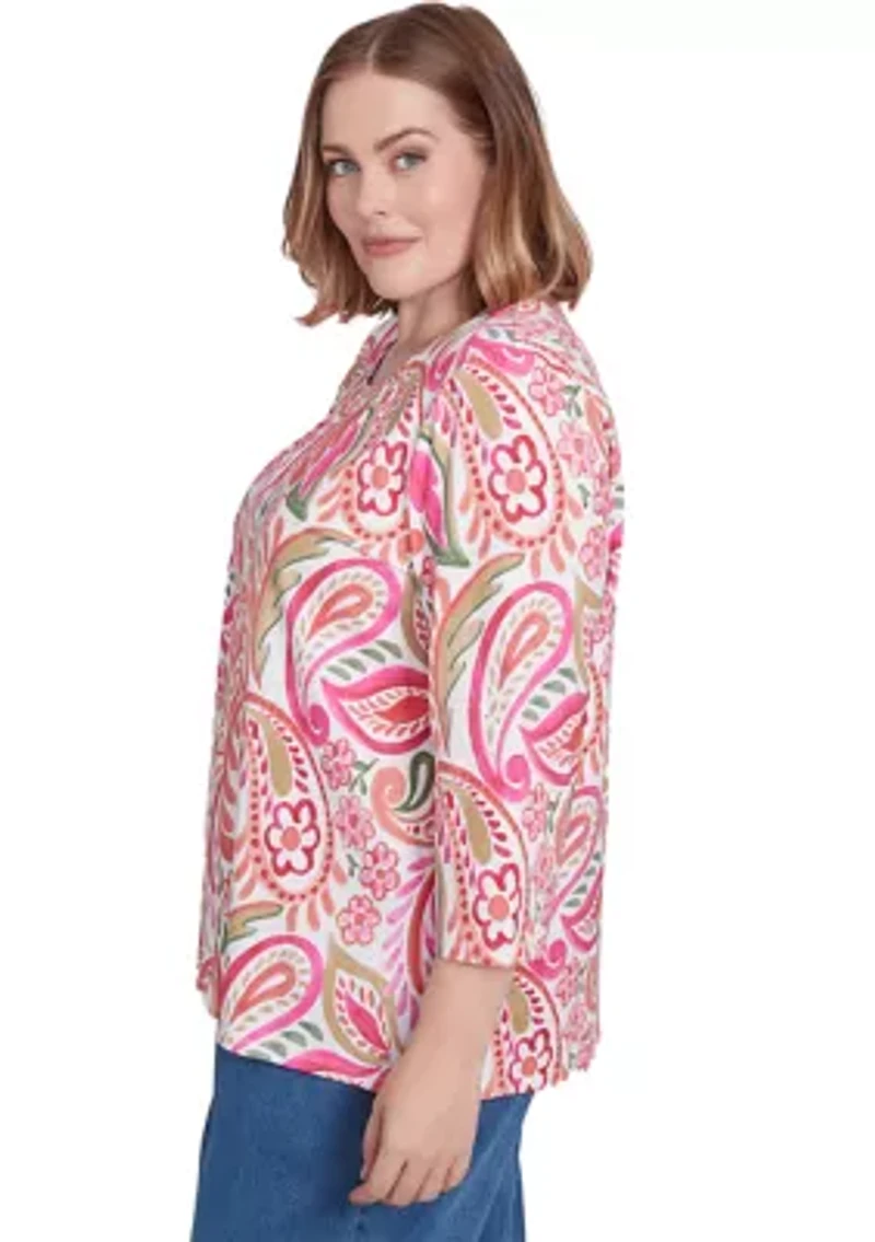 Plus Classics Paisley Top