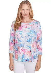 Petite Classics Floral Spray Top