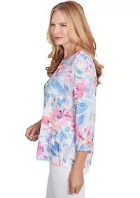 Petite Classics Floral Spray Top