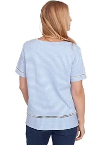 Petite Classics Butterfly Stripe Top