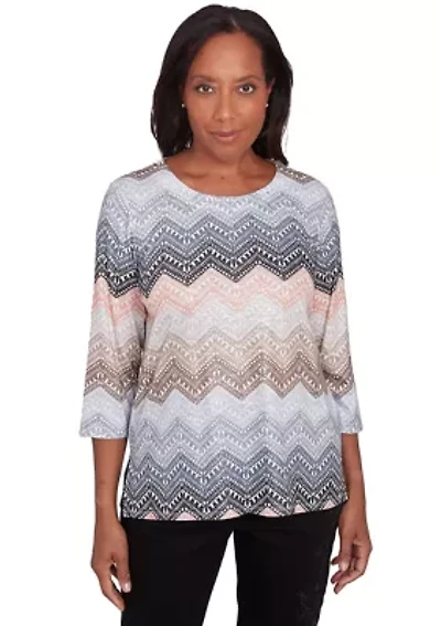 Petite Classics Short Sleeve Sweater Knit Top
