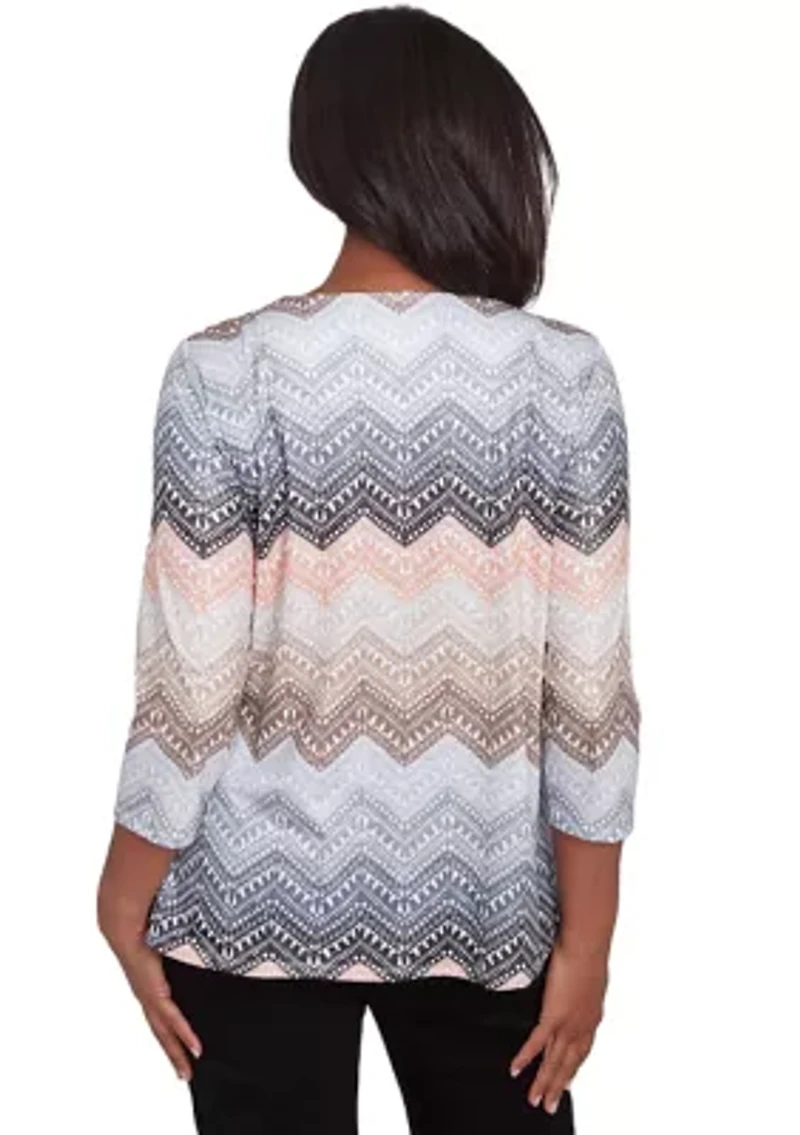 Petite Classics Short Sleeve Sweater Knit Top