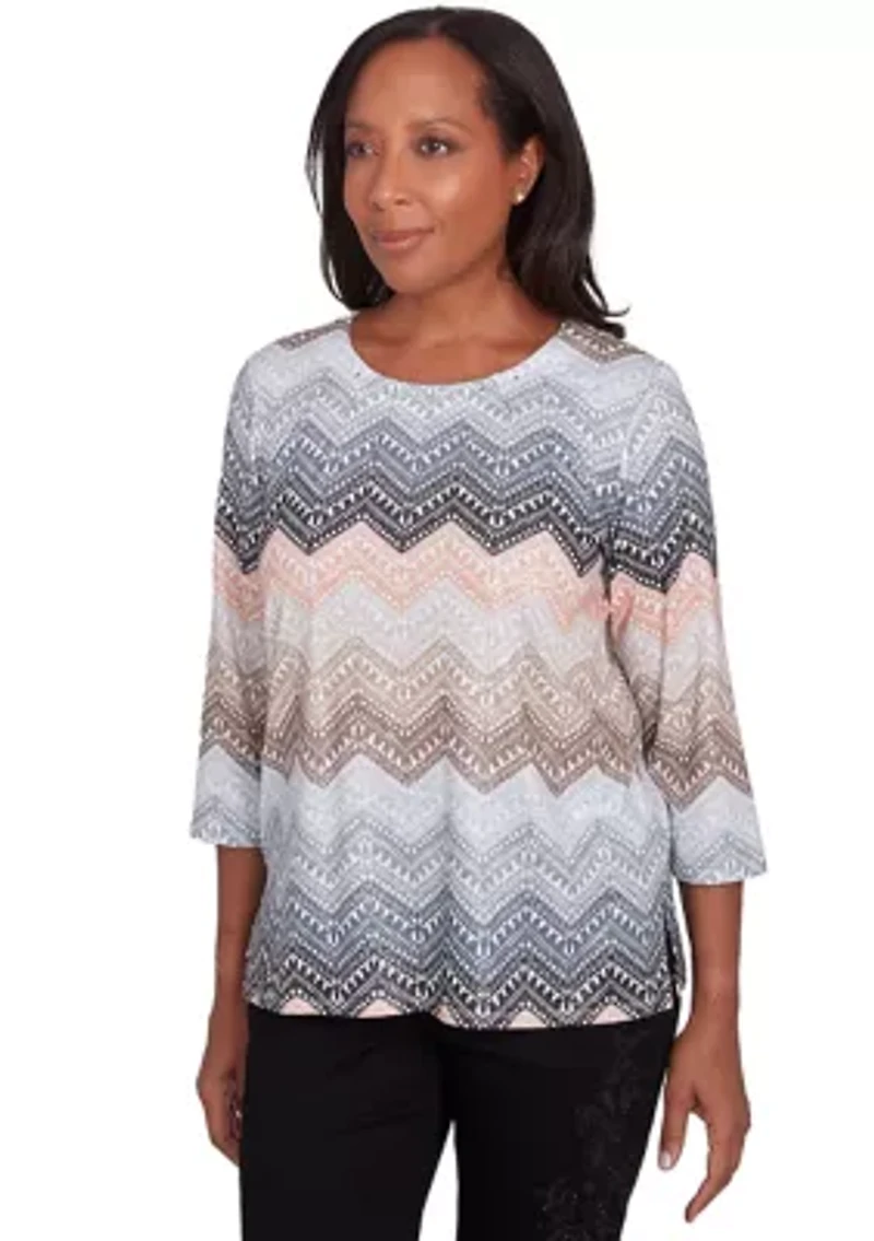 Petite Classics Short Sleeve Sweater Knit Top