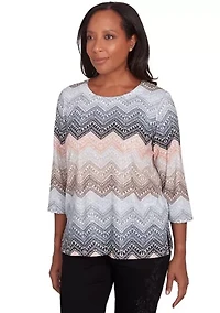 Petite Classics Short Sleeve Sweater Knit Top