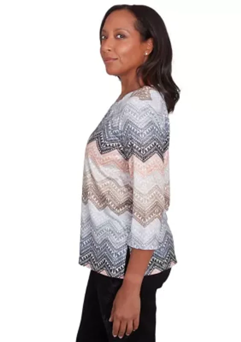 Petite Classics Short Sleeve Sweater Knit Top