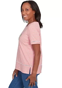 Petite Classics Daisy Stripe Top