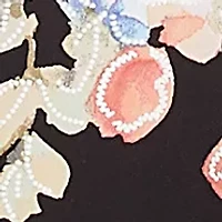 Petite 3/4 Sleeve Falling Flowers Knit Top